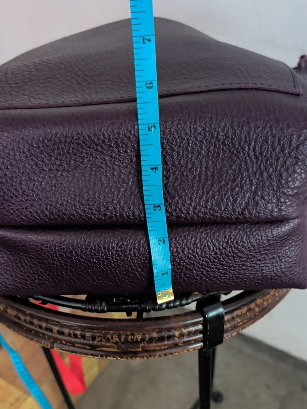 Portland Leather Plum Purple Shoulder Bag